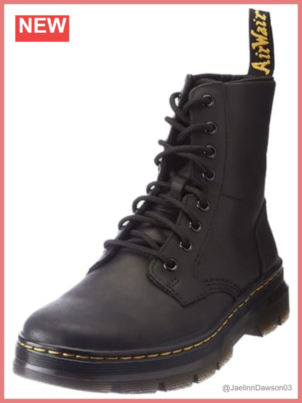 Dr. Martens Combs Leather Lace Up Ankle Boots with Air Cushion Sole